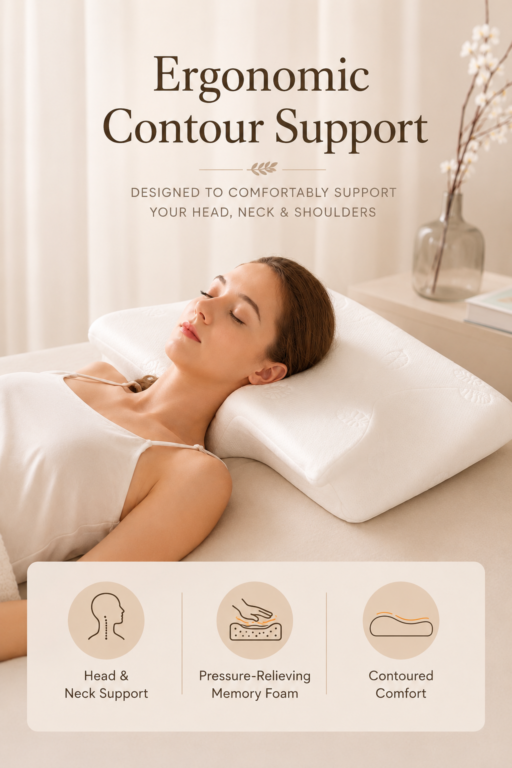 The CloudContour™ Memory Foam Pillow