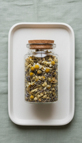 Soothing herbal tea blend with chamomile