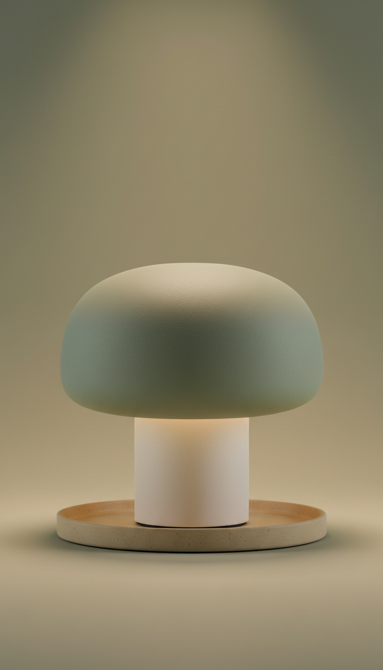 Ceramic ambient lamp with warm glow